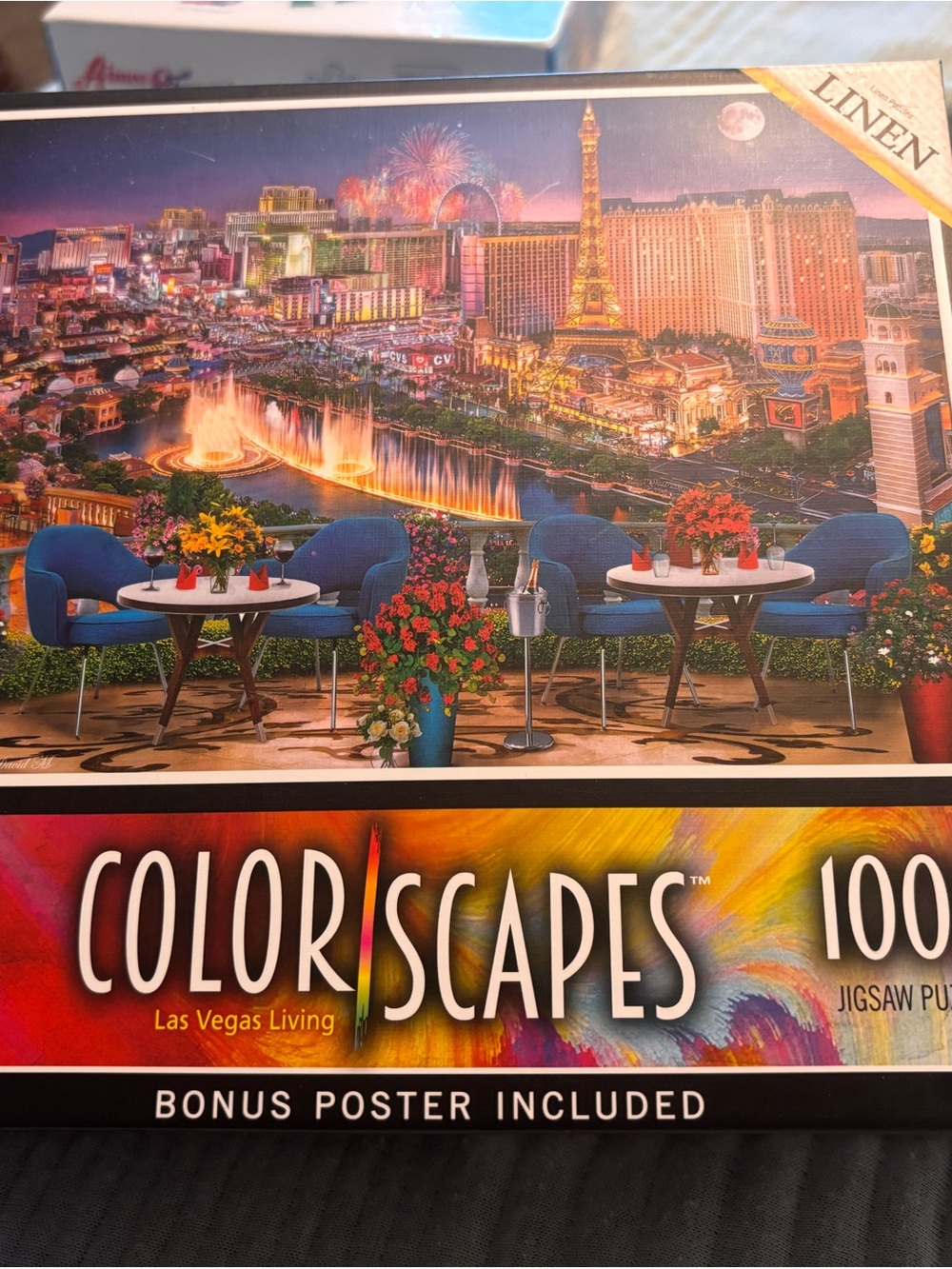 Las Vegas Living Linen Jigsaw Puzzle - Vibrant Multicolor